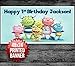 Henry Hugglemonster Birthday Banner Personalized Party Backdrop Decoration