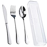 Travel Utensils With Case, Stainless Steel Reusable