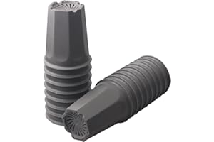 BangQiao 17 PCS 3.55" Plastic Deep Nursery and Seedling Pots, Round Transplant Seed Starter Planter,Gray Color