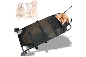 BRIDIOF 250lbs Dog Stretcher for Large Dogs, 48x26 Inch Dog Trolley with Noiseless Wheels, Dog Emergency Carrier Gurney, Veterinary Rescue Stretcher