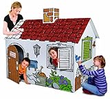 Discovery Kids Cardboard Color and Play Play House