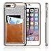 iPhone 7 Plus Case, iVAPO iPhone 7 Plus Cover [Poker Series] Genuine Leather Pocket iPhone Cases for iPhone 7 Plus 5.5inch Phone Case [Brown]
