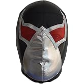 Made in Mexico Deportes Martinez BANE VILLAN Luchador Mask Lucha Libre Wrestling Mask (pro-fit) Costume Wear - Black/Silver