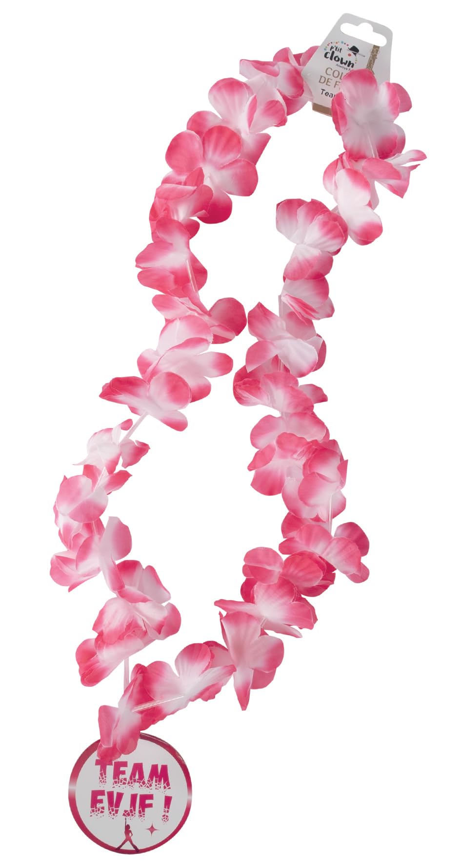 P'tit Clown re52008 - Team EVJF Flower Necklace, Pink, one size, Polyester, No Gemstone