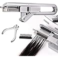 Generic 6D Hair Extensions Machine kit,1st Generation 10 pin 6D Hair Extension Gun Professional Equipment/Invisible Seamless No-Trace Hair Extensions Tool With Pliers for Salon, silver
