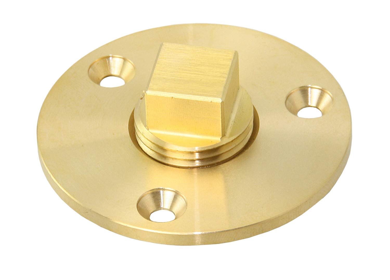 Lindemann Brass bilge plug with square screw, bilge plug, bilge valve for all US boats, self-sealing