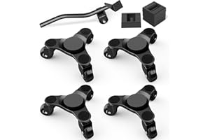 SOYO Furniture Dolly Movers with Lifter, Moving Dollies with Wheels Heavy Duty 500 LB Load Capacity, 6-Inch Steel Tri-Dolly, 3 Wheel Roller Move Tools Lifting Equipment, 4 Pack, Black