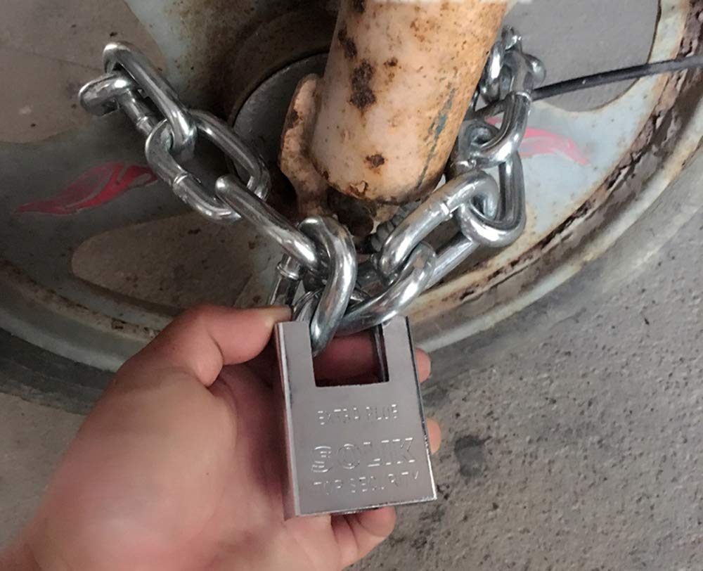 Premium CaseHardened Security Chain and Lock Kit Nearly Impossible to