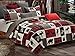 Virah Bella 3 Piece Full/Queen Cabin Quilt Bedding Set - Lodge Life - Rustic Country Reversible Patchwork Comforter Set with Decorative Pillow Shams