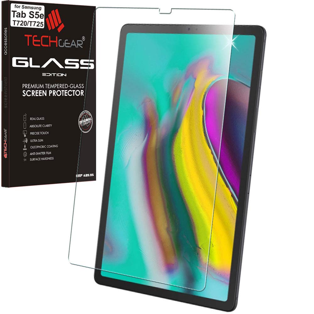 TECHGEAR GLASS Edition Screen Protector Compatible with Samsung Galaxy Tab S5e 10.5" (SM-T720 / SM-T725), Tempered Glass Screen Protector [9H Toughness] [HD Clarity] [Scratch-Resistant] [No-Bubble]