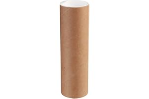 AVIDITI Mailing Tubes with Caps, 2"L x 6"W, 50-Pack | Cardboard Tube Mailer for Poster Box, Blueprint, Teachers, Artwork, Long Art Holder 2x6