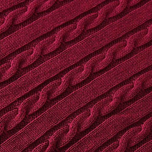 image for iSunShine® Cotton Knitted Cable Throw Soft Warm Cover Blanket Cable K