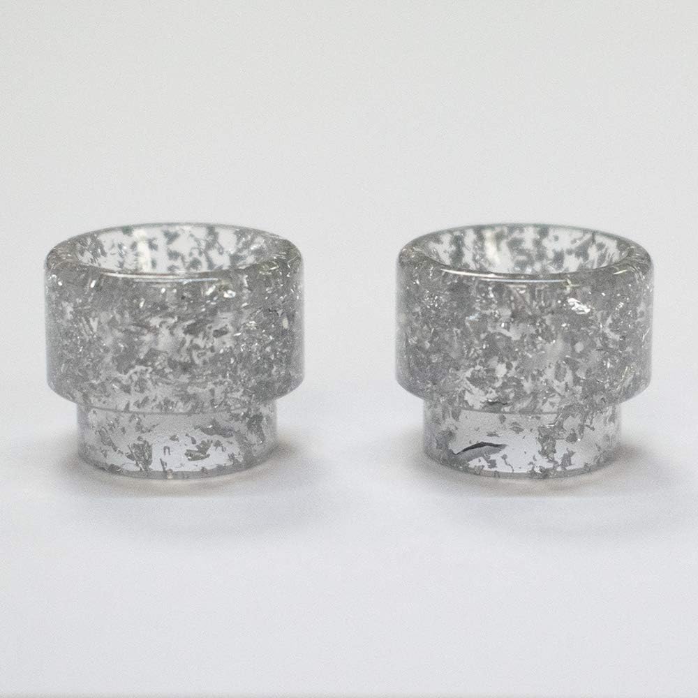 Goon Wide Bore Resin Drip Tip Mouthpiece Silver - Pack of 2