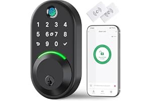 Smart Deadbolt Door Lock with Keypad:Yamiry Fingerprint Keyless Entry Deadbolt,Digital Smart Locks for Front Door,Electronic Code,Easy Installation