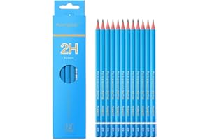 HAIHAOMUM Sketch Pencils for Drawing 2H, 12pcs Professional Art Drawing Pencils for Shading, Sketching & Doodling | Graphite Pencil for Artists & Beginners