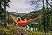 homeme Camping Hammocks with Tree Straps, Indoor Outdoor Double & Single Lightweight Nylon Parachute Hammocks for Backpacking Survival, Travel, Beach, Garden