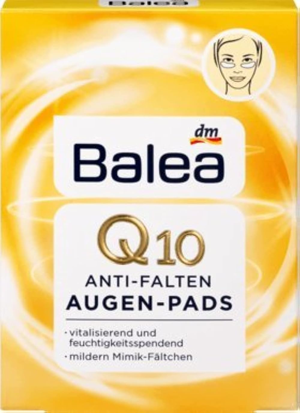 Balea Q10 Anti Wrinkle Eye Pads 12 pcs German Hydrating Smoothing Firming