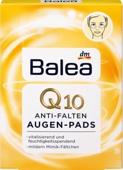 Balea Q10 Anti Wrinkle Eye Pads 12 pcs German Hydrating Smoothing Firming