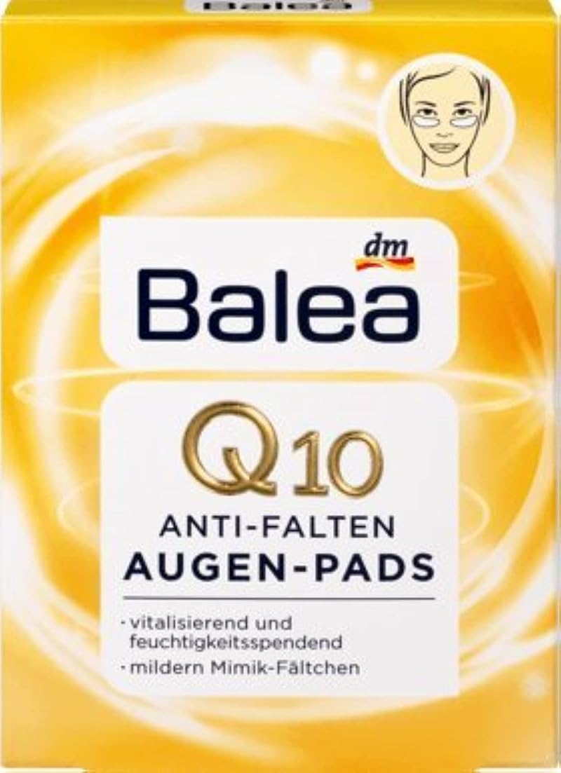 Balea Q10 Anti Wrinkle Eye Pads 12 pcs German Hydrating Smoothing Firming