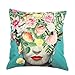 Beautyonline 4Pcs Mexican Style Cotton Linen Throw Pillow Case Cushion Cover Pillow Covers Home Car Decor 17.7x17.7''
