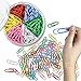 Colored Paper Clips 700 Pieces, EAONE Vinyl Coated Metal Paper Clips 50mm 33mm 28mm Document Paper Organizer Clips for Office School Home, Colors