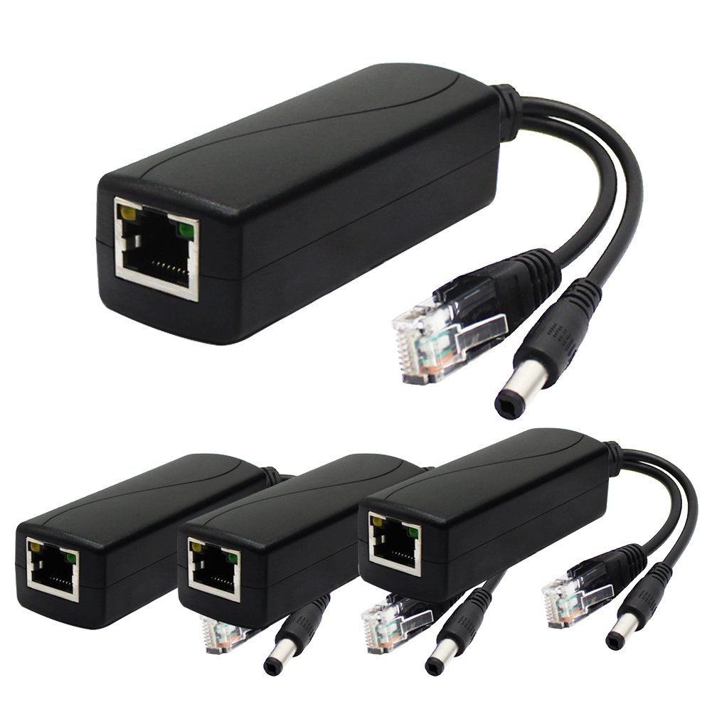 ANVISION PoE Splitter Adapter, DC 12V Output, IEEE 802.3af Compliant, for IP Camera, AP, Router, Voip Phone, AV-PS12