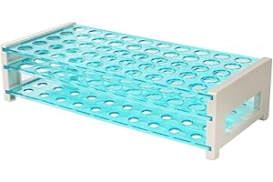 MIELIKKE 2psc Test Tube Rack for 13/16 mm Tubes, Hole Diameter is 16mm, Holds 50, Detachable, for Lab, Home Use