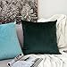 MIULEE Velvet Soft Soild Decorative Square Throw Pillow Cover Cushion Case for Sofa Bedroom Car 24 x 24 Inch 60 x 60 Cm Aqua Green