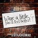 Wine | A Little Stencil by StudioR12 | Art Deco Word Art - Reusable Mylar Template | Painting, Chalk, Mixed Media | Use for Journaling, DIY Home Decor - STCL1074_1 | Multiple Sizes Available (9