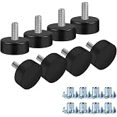 Darcvds M6 Thread Furniture Feet Levelers, 8PCS Levelers Feet Screw in | Antislip Adjustable Leveling Feet Screw on Furniture Glide Leveling for Table, Chair, Stool, Furniture Legs