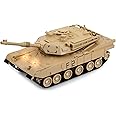 DS. DISTINCTIVE STYLE 1/48 Scale Metal Tank Model M1A2 Abrams Main Battle Tank Toy Plastic Model with Sound and Light