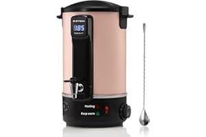 OFFNOVA Wax Melter for Candle Making, 6L Large Wax Melting Pot with Heating Core Spout & Digital Display, Ideal for Business or Craft (Pink)