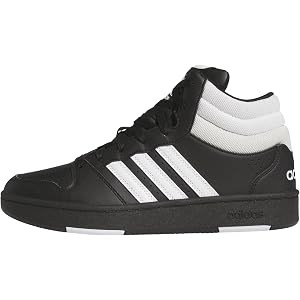 adidas Mens Hoops Mid Classic Lace Up Sneakers Shoes Casual - Black