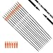 Tiger Archery 30Inch Carbon Arrow Practice Hunting Arrows with Removable Tips for Compound & Recurve Bow(Pack of 12) (Orange White) primary