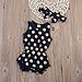 Baby Girl Clothes Gold Dots Bodysuit Romper Jumpsuit One-Pieces Outfits Set (12-18 Months, Navy Blue)