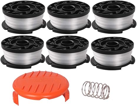 Vxhohdoxs Ersatzspulenabdeckung Fur Black Decker Line Spring Trimmer Unkrautfresser Nachfullpackungen 9 M 0 065 Zoll Af 100 3zp Amazon De Kuche Haushalt