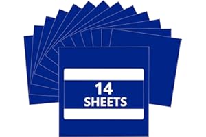 HTVRONT Royal Blue Permanent Vinyl for Cutting Machine - 14 Pack Blue Glossy 12 ” x 12 ” Permanent Vinyl Sheets for Craft Projects, Royal Blue Adhesive Bundle Compatible with Cricut Cutting Machine