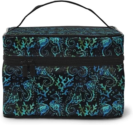 Amazon Co Jp タツノオトシゴ 化粧ポーチ メイクケース トイレタリーバッグ トラベルポーチ 大容量 軽い コンパクト 多機能 雑貨 小物 収納 バッグインバッグ 女性 出張 海外 旅行グッズ 育児グッズ ホーム キッチン