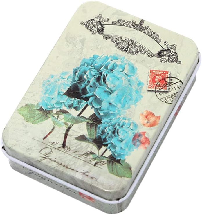 Usstore Women Portable Jewelry Box Travel Mandatory Tinplate Cosmetic Case Organizer Storage Cartoon Printed (B2, App 9X6.5 cm)