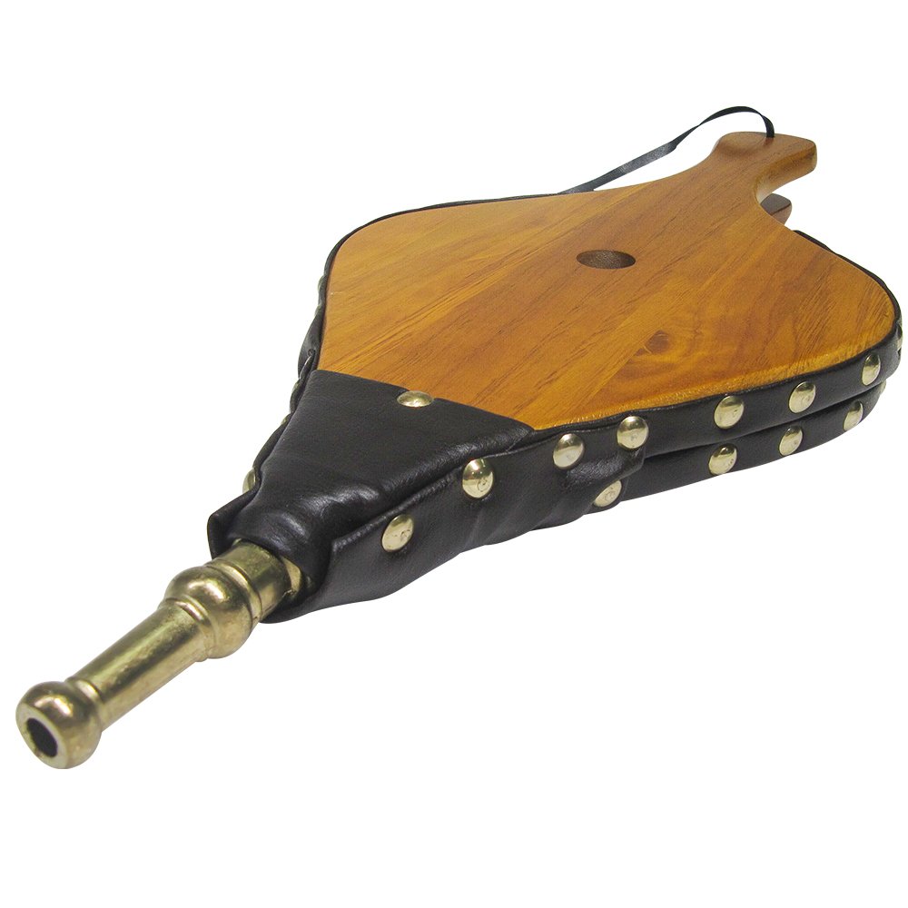 Fireplace Bellows Large Wood Air Blower Leather Fire Bellow Cast Nozzle