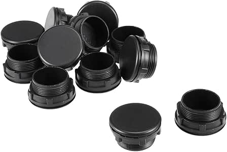 24 Pcs 30mm Plastic Hole Panel Plugs - Black Gray Push Button Switch Cover Caps