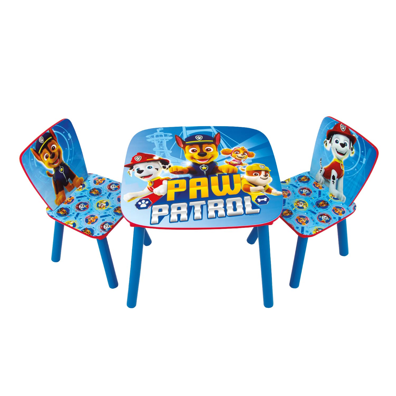 Paw Patrol Wooden Table & 2 Chairs Set by Nixy Children, PW12897