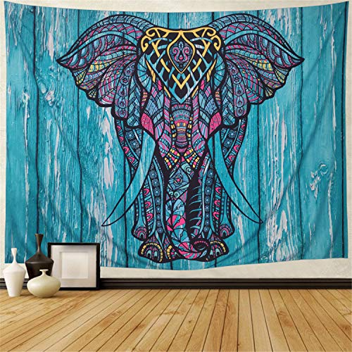 Amhokhui Tapestry Watercolor Elephant Tapestry Flower Psychedelic Wall