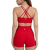 YITTY Active Women's Ultraluxe Strappy Medium Impact Bra, Athleisure, 4-Way-Stretch