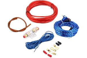 Eaglerich 1500W 3.3 * 1.6 * 0.8in 8GA Car Amplifier Wiring Kit Subwoofer Speakers AMP Wiring Fuse Holder Wire Cable Kit