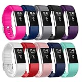 Alrite Classic Replacement Sport Fitness Bands, Sweat and Water Proof Adjustable Wristband with Metal Buckle for 2016 Fitbit Charge 2 HR