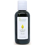 Sunflower Lecithin Liquid Oil | Organic Cold Pressed Unrefined | USP Grade Unbleached 100% Pure Natural Sunflower Lecithin Oi