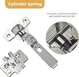 Furniware 10 Pcs Soft Close Cabinet Hinges 4D Adjustable Nickel Plated view 4