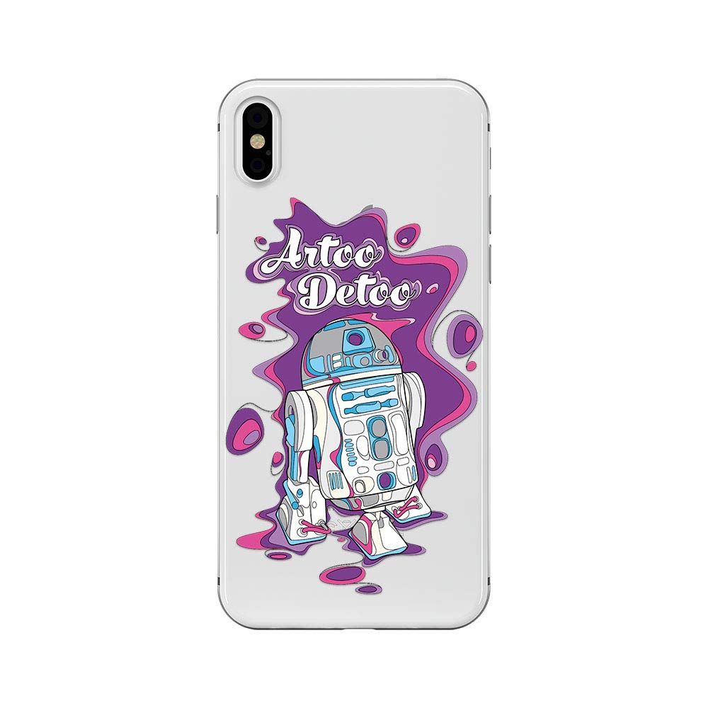 ERT GROUP mobile phone case for Apple Iphone XS Max original and officially Licensed Star Wars pattern R2D2 002 optimally adapted to the shape of the mobile phone, partially transparent