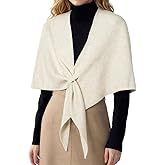 RIIQIICHY Shawl Wrap Women Pashmina Triangle Cape Knit Sweater Scarf for Fall Winter Fashion Accessory